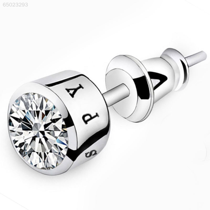 CDB5 Fashion Individuality Men/'S Diamond Earrings Ear Stud Jewelry Gifts White